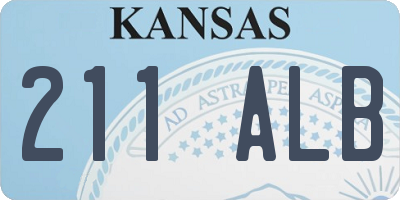 KS license plate 211ALB