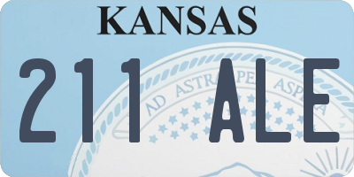 KS license plate 211ALE