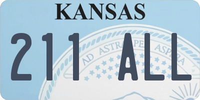 KS license plate 211ALL