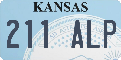 KS license plate 211ALP
