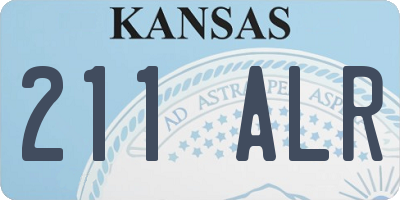 KS license plate 211ALR