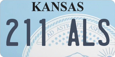 KS license plate 211ALS