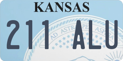 KS license plate 211ALU