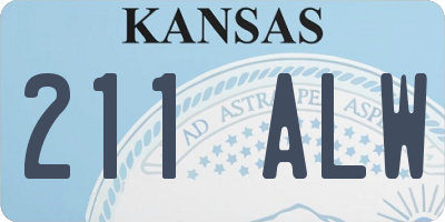 KS license plate 211ALW