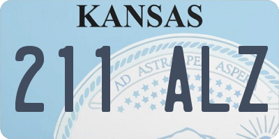KS license plate 211ALZ