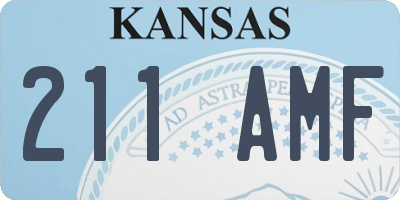 KS license plate 211AMF