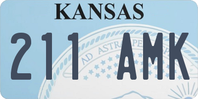 KS license plate 211AMK