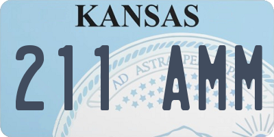 KS license plate 211AMM