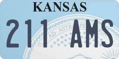 KS license plate 211AMS