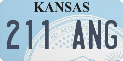 KS license plate 211ANG