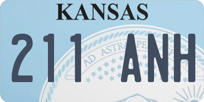 KS license plate 211ANH