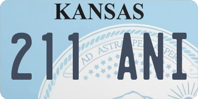 KS license plate 211ANI