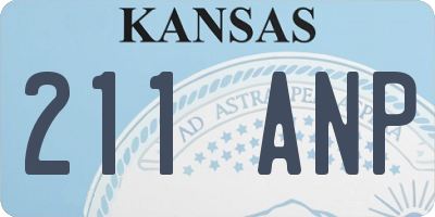 KS license plate 211ANP