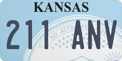 KS license plate 211ANV