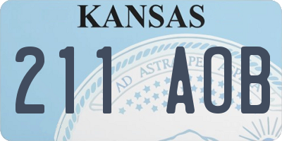 KS license plate 211AOB