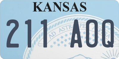 KS license plate 211AOQ
