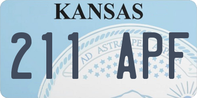 KS license plate 211APF