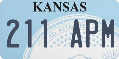 KS license plate 211APM