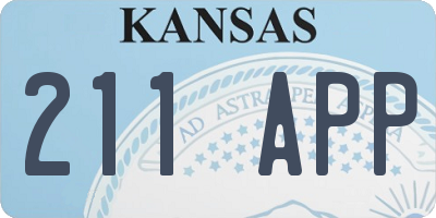 KS license plate 211APP