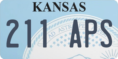 KS license plate 211APS