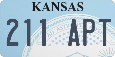KS license plate 211APT