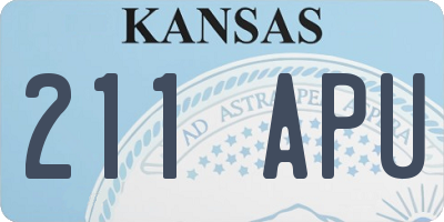KS license plate 211APU