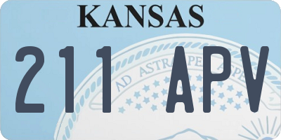 KS license plate 211APV