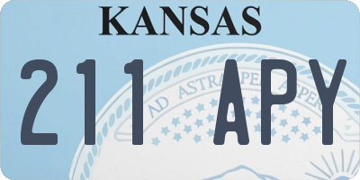 KS license plate 211APY