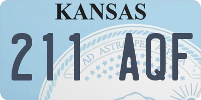 KS license plate 211AQF