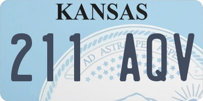 KS license plate 211AQV