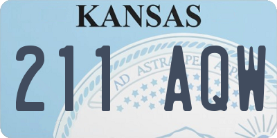 KS license plate 211AQW