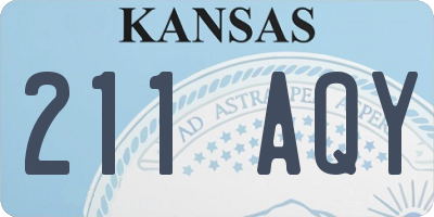 KS license plate 211AQY