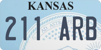KS license plate 211ARB