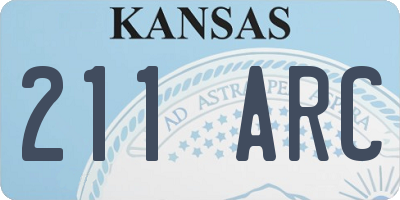 KS license plate 211ARC