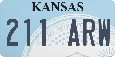 KS license plate 211ARW
