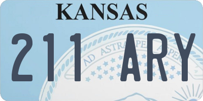 KS license plate 211ARY