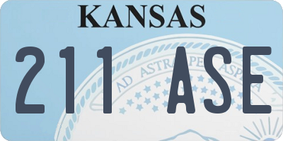 KS license plate 211ASE