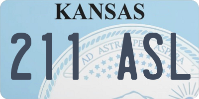 KS license plate 211ASL