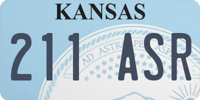 KS license plate 211ASR