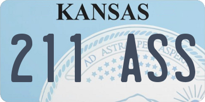 KS license plate 211ASS