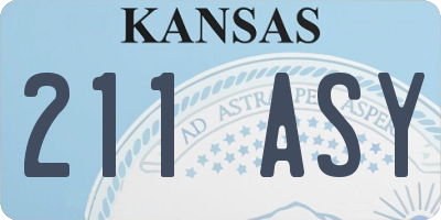 KS license plate 211ASY