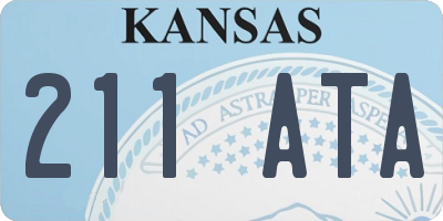KS license plate 211ATA