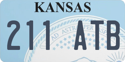 KS license plate 211ATB