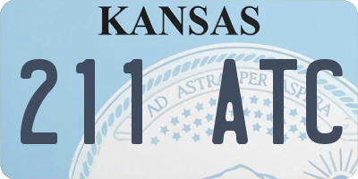 KS license plate 211ATC