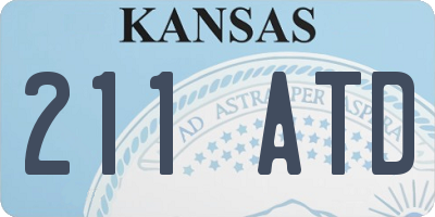 KS license plate 211ATD