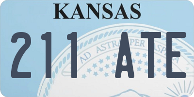 KS license plate 211ATE