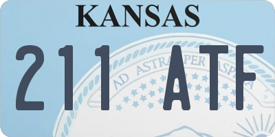 KS license plate 211ATF