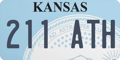 KS license plate 211ATH