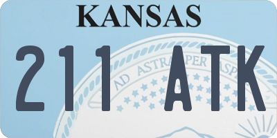 KS license plate 211ATK