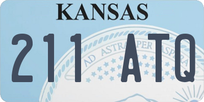 KS license plate 211ATQ